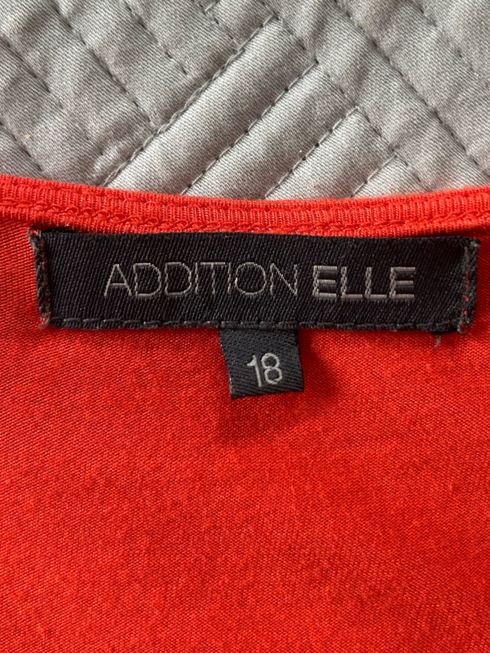 Addition Elle Bright Coral Sleeveless V-Neck Tiered Midi Dress - Picture 5 of 6